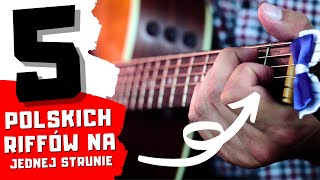 Łatwe utwory na gitarę 👌🎸 Polskie Riffy na Jednej Strunie [upl. by Llevol]