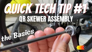 QUICK TECH TIP  How to Assemble a Front Wheel Mountain Bike QR Skewer [upl. by Tasia]