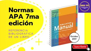 ◀️◀️◀️🥇🔴NORMAS APA SEPTIMA EDICION 7MA NOVEDADES REFERENCIA BIBLIOGRÁFICA DE LIBRO 2022▶️▶️ 🔴 [upl. by Ennelram613]