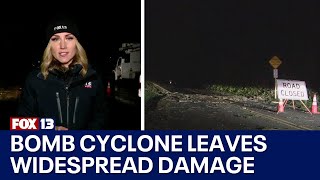 Bomb cyclone in WA leaves widespread damage [upl. by Lovering]