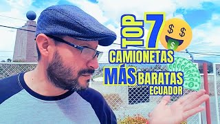 TOP 7  CAMIONETAS DOBLE CABINA MÁS BARATAS ECUADOR [upl. by Ecirtahs]