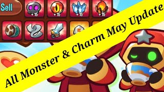 All my Monsters Skill tree Charms and their Levels  May 2024 Update  Summoners Greed [upl. by Bertasi]