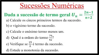 Sucessões Numéricas na Prática [upl. by Allak299]