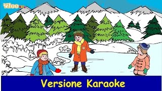 Piano scende la neve  Cantare Karaoke Versione  canzone per bambininatale  Yleekids [upl. by Araiet]