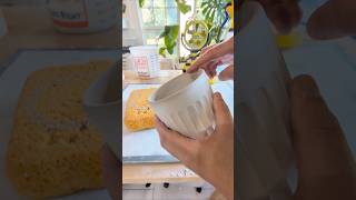 Cleaning up greenware cups ceramic pottery process [upl. by Punke968]