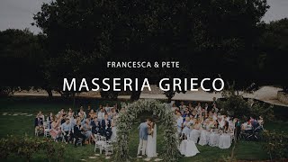 Masseria Grieco Wedding Film [upl. by Jarvis972]