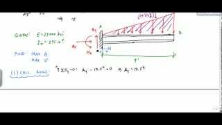 Example of Double Integration Method for Beam Deflections  Mechanics of Materials [upl. by Saitam]