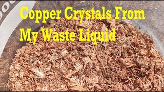 Copper Crystals Recovery From Waste chemistry copper ewaste experiment [upl. by Keil]