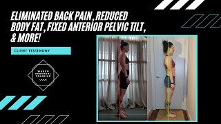 Fixed Anterior Pelvic Tilt amp Back Pain  Client Testimony  Waugh Personal Training [upl. by Apur]