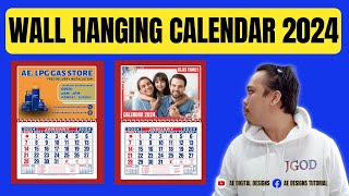 WALL HANGING CALENDAR 2024 I CANVA TEMPLATE I PRICING AND MATERIALS [upl. by Anod]