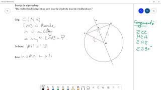 Bewijs middellijn loodrecht op een koorde deelt die middendoor [upl. by Aziul]