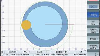 sinumerik 840D easy screen  spiral outside in [upl. by Ylrbmik]