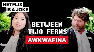 Awkwafina Between Two Ferns with Zach Galifianakis  Netflix Is A Joke [upl. by Zina]