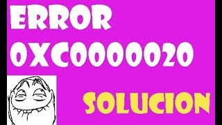 Error 0xc0000020 en Windows 1087 I SOLUCIÓN 2024 [upl. by Repsag69]