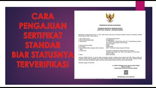 CARA INPUT PEMENUHAN SERTIFIKAT STANDAR TERVERIFIKASI [upl. by Allie]