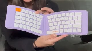 seenda Ergonomic Foldable Keyboard Folding Portable Keyboard PU Leather Review [upl. by Zeidman]