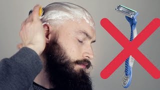 GOING BALD and HEAD SHAVING  HEADBLADE REVIEW Surprisingly good [upl. by Lidah]