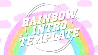 CUTE RAINBOW INTRO TEMPLATE NO TEXT [upl. by Dennison]