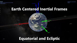 Earth Centered Inertial Frames Equatorial and Ecliptic  Orbital Mechanics with Python 39 [upl. by Senecal]