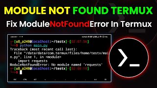 How To Fix ModuleNotFoundError Python In termux  By Technolex [upl. by Caines]