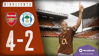 ❤️ THE LAST MATCH AT HIGHBURY  Arsenal 42 Wigan  Classics highlights  2006 [upl. by Koehler]