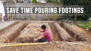 How We Pour Footings and set levels accurately [upl. by Anomar]