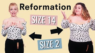 Size 2 vs Size 14 Try the Same Outfits from Reformation [upl. by Bello38]