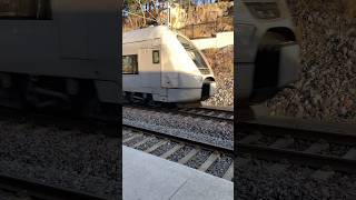 SJ intercity train to Stockholm City passing in Spånga station Stockholm [upl. by Celene56]