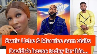 Sonia Uche amp Maurice sam visits Davidos house for this and here is Davido reaction on seeing them [upl. by Mcgray56]