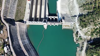 Opening the Spillway Flap Gate at Night – Water Flow in Action [upl. by Enaitsirk676]