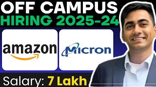 Amazon Recruitment 2024  Micron Technology  Amazon OFF Campus Drive For 2024  2023 Batch Hiring [upl. by Thaddeus]