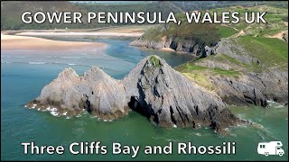 THE GOWER PENINSULAR WALES UK – Three Cliffs Bay Holiday Park amp Nicholaston Farm Campsite [upl. by Shultz]