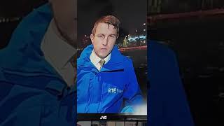 Man shouting that the weather is not that bad during an RTE News report from Galway on 19102024 [upl. by Yenolem]