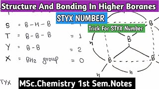 Structure and Bonding in higher Boranes  STYX concept  example  inorganic chemistry [upl. by Heurlin]