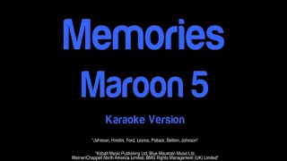 Memories Maroon 5  karaoke version [upl. by Mountford227]