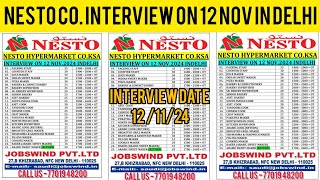 Nesto hypermarket cosaudiarabia interview on 12 nov in delhi youtube viralvideo job gulfjobs [upl. by Notnirb]