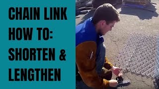 Chain Link Fence HowTo Shorten amp Length Rolls removing needles [upl. by Airamat]