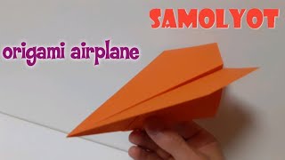 Qogozdan samolyot yasash  juda oson samolyot yasash origami  origami airplane [upl. by Keele465]