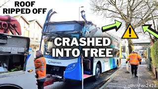 Recovery of Crashed Double Decker Bus in South Manchester Hit a Tree [upl. by Pedrotti]