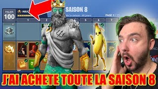 JACHETE TOUT LE PASS DE COMBAT SAISON 8 FORTNITE BATTLE ROYALE  EPIC SKIN amp SECRET [upl. by Octavus281]