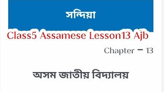 class5 assamese lesson13  সন্ধিয়া  assam jatiya bidyalay [upl. by Silvain]