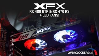 XFX  RX 480 GTR amp RX 470 RS  LED Fans  Overview [upl. by Ydner]