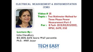 Video 35 EMI Analog Instruments Two Wattmeter Method for Three Phase Power Measurement Part2 [upl. by Orten]