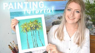 ACRYLIC PAINTING TUTORIAL for Beginners  Katie Jobling Art [upl. by Ecirtra964]