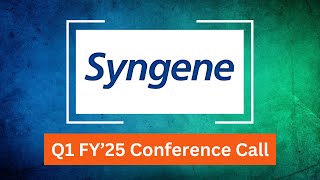 Syngene International Q1 2025 Conference Call conferencecall concall earningscall syngene [upl. by Refinej]