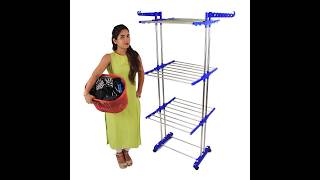 TNC  FOLDABLE DOUBLE POLL 3 TIER CLOTH DRYER STAND  CLOTH DRYER RACK  The National Company [upl. by Hurff]