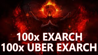 PoE 3 24 Necropolis  100x Exarch and 100x Uber Exarch lootbreakdown [upl. by Ahsain]