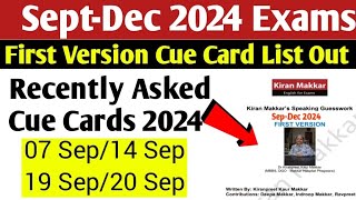 Makkar IELTS September To December Speaking Pdf New Cue Cards  New Cue Cards For Sep To Dec 2024 [upl. by Yatnahc]