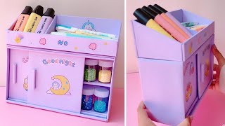 How to make Desk Organizer  Easy Paper Crafts Idea deskorganiser [upl. by Nerred723]