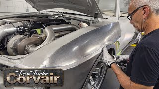 Starting Front Fender Fabrication • Episode 11 • Twin Turbo 69 Corvair [upl. by Enale800]